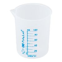 アズワン プラスチックビーカー(青目盛付き・PP製)100mL 11152 1個 4-4473-02（直送品）