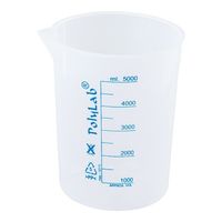 アズワン プラスチックビーカー(青目盛付き・PP製)5000mL 11157 1個 4-4473-07（直送品）