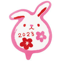 ヘッズ 2023干支ウサギケーキピック-1(100枚) 23ET-PC1 1セット(10パック×100枚)（直送品）