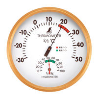 シンワ測定 温湿度計　F　丸型　15cm 72591 1個