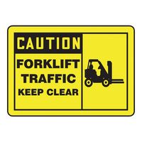 Accuform 警告・注意喚起ラベル(英字)Forklift Traffic ー Keep Clear MVHR665VS 1枚（直送品）