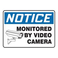 Accuform 警告・注意喚起ラベル(英字)Monitored By Video Camera MASE822VS 1枚（直送品）