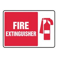 Accuform 警告・注意喚起ラベル(英字)Fire Extinguisher MFXG423VS 1枚 4-4747-21（直送品）