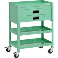 TRUSCO ツールワゴン ラビットワゴン 600X400XH810 2段引出付 ゴム車輪 ヤンググリーン RBW-863X-YG 1台（直送品）