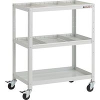 TRUSCO ツールワゴン ラビットワゴン 700X450XH880 仕切板2段付 ゴム車輪 ホワイト RBW-973S2-W 1台（直送品）