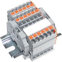 トラスコ中山 TRUSCO スプリング式端子台3線式 6極 電線サイズ0.25~2.5 SPTB24A-3-6P 1個 257-3047（直送品）