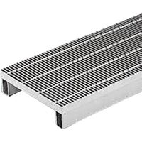 カネソウ スチール製グレーチング 細目プレーンタイプ かさあげ型 JIS型側溝用 クッション付 QSJ-P-3638B 1枚（直送品）