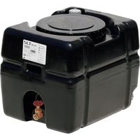 スイコー スーパーローリータンク 100L 黒 （フタ含む） 直付け SLT-100 BK+SV25A 314-7010（直送品）