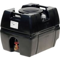 スイコー スーパーローリータンク 200L 黒 （フタ含む） 直付け SLT-200 BK+SV25A 314-6991（直送品）