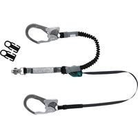 常時巻取り式と伸縮式の2丁掛けランヤード 100kg以下 伸縮式1.3 MHLYS-RCRNEX-56DJMR-T1-1.3-2HP 1本（直送品）