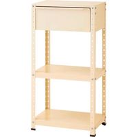 山金工業 ヤマテック スペシャルワゴン 固定式 キャビネット超深型1段×1個 ヤマテックアイボリー W6H-D-IV 1台 868-3524（直送品）