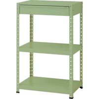 山金工業 ヤマテック スペシャルワゴン 固定式 キャビネット深型1段×1個 ヤマテックグリーン W7H-M-G 1台 868-3711（直送品）