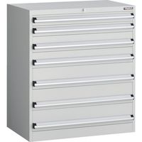 トラスコ中山 TRUSCO VE9S型中量キャビネット 880X550XH1000 引出し7段 ホワイト色 VE9S-1005-W 1台（直送品）