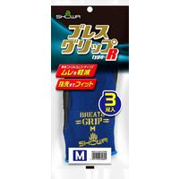 ショーワグローブ ニトリルゴム背抜き手袋 ブレスグリップ typeーR 3双入 Mサイズ ネイビー 1袋 380R-3P 1セット(40袋)（直送品）