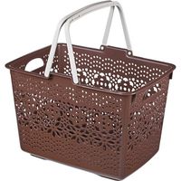 ヒマラヤ化学工業所 ヒマラヤ化学 買い物かご ”フェアリーバスケットS ブラウン 380x270x260 158066 1セット(24個)（直送品）