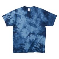 タイダイ Tシャツ ブルー　サイズ48 フェリック タイダイTシャツ-Mネイビー Mネイビー M 作業着 無地
