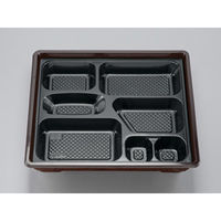 仕出弁当　U-73-B 黒 中皿　200枚(20枚×10) 0110073200523　シーピー化成（直送品）
