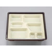 仕出弁当　U-73-B クリーム 中皿　200枚(20枚×10) 0110073200533　シーピー化成（直送品）