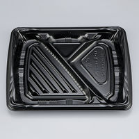 弁当容器　BFみくら8S-2 黒 本体　800枚(50枚×16) 0140608520525　シーピー化成（直送品）