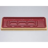 惣菜容器　UFハカマウナギ35杉板赤本体(N)　500枚(50枚×10) 0196435001355　シーピー化成（直送品）