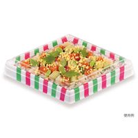 寿司容器　UFハカマ折ヒシ 小 菱もちセット(N)　600枚(50枚×12) 0196681003280　シーピー化成（直送品）