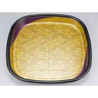 寿司容器　SF角桶6 錦秀紫本体　100枚(10枚×10) 0273100608125　シーピー化成（直送品）