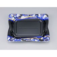 寿司容器　SF華皿23 花かざり青 本体　1200枚(50枚×24) 0275623004645　シーピー化成（直送品）