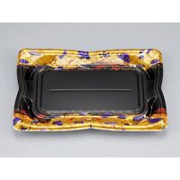 寿司容器　SF華皿24 こづち黒本体　900枚(50枚×18) 0275624004585　シーピー化成（直送品）