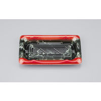 寿司容器　SF港13 大理石赤 本体　1500枚(50枚×30) 0276413006155　シーピー化成（直送品）