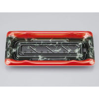 寿司容器　SF港14 大理石赤 本体　1200枚(50枚×24) 0276414006155　シーピー化成（直送品）