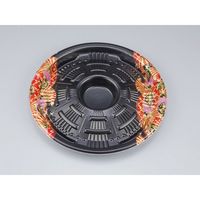 オードブル容器　SF新プレート丸23きらび赤本体　480枚(10枚×48) 0277323002365　シーピー化成（直送品）