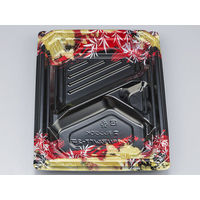 弁当容器　BFNアルバ7-2平 みお赤本体　600枚(50枚×12) 0280107127245　シーピー化成（直送品）