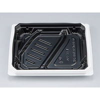 弁当容器　BFNアルバ8S-3平 BW本体　600枚(50枚×12) 0280108637235　シーピー化成（直送品）