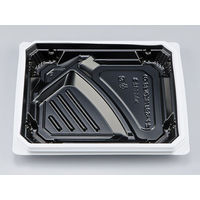 弁当容器　BFNアルバ8S-4平 BW本体　600枚(50枚×12) 0280108647235　シーピー化成（直送品）