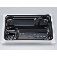 弁当容器　BFNアルバ10-2平 BW本体　400枚(50枚×8) 0280110127235　シーピー化成（直送品）