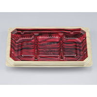 弁当容器　BFNアルバ23-1 和もく赤本体　800枚(50枚×16) 0280123011815　シーピー化成（直送品）