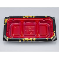 弁当容器　BFNアルバ23-1 輪島内赤本体　800枚(50枚×16) 0280123018315　シーピー化成（直送品）