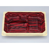 弁当容器　BFNアルバ25-1 和もく赤本体　600枚(50枚×12) 0280125011815　シーピー化成（直送品）