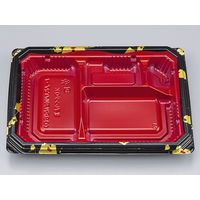 弁当容器　BFNアルバ27-1 輪島内赤本体　600枚(50枚×12) 0280127018315　シーピー化成（直送品）