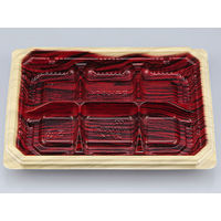 弁当容器　BFNアルバ27-4 和もく赤本体　600枚(50枚×12) 0280127041815　シーピー化成（直送品）