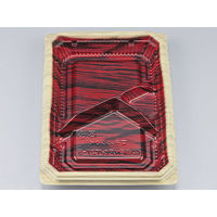 弁当容器　BFNアルバ27-5 和もく赤本体　600枚(50枚×12) 0280127051815　シーピー化成（直送品）