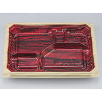 弁当容器　BFNアルバ34-1 和もく赤本体　400枚(50枚×8) 0280134011815　シーピー化成（直送品）