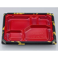 弁当容器　BFNアルバ34-1 輪島内赤本体　400枚(50枚×8) 0280134018315　シーピー化成（直送品）