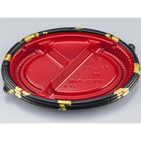 弁当容器　BFNアルバ小判23-1 輪島内赤本体　600枚(50枚×12) 0280623018315　シーピー化成（直送品）