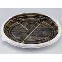 弁当容器　BFNアルバ小判23-1 和もく白茶本体　600枚(50枚×12) 0280623018335　シーピー化成（直送品）