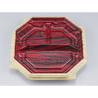 弁当容器　BFNアルバ八角20-1 和もく赤本体　600枚(50枚×12) 0280720011815　シーピー化成（直送品）