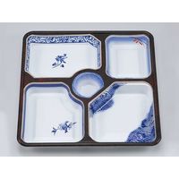 仕出弁当　NU-250-B染付御膳 中仕切　160枚(20枚×8) 0390250202493　シーピー化成（直送品）