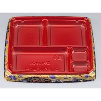 弁当容器　BFハカマ膳7-4こづち赤本体(N)　600枚(50枚×12) 0746107044575　シーピー化成（直送品）