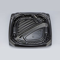 弁当容器　CBFNビルト12-1 黒本体　400枚(50枚×8) 0A10112010525　シーピー化成（直送品）