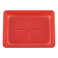 タカギ産業 弁当容器 TS-73 赤 本体 800枚(50枚×16) 2004104 1ケース(800枚入(50枚×16袋))（直送品）
